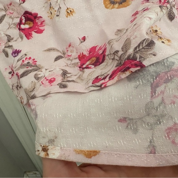 Women’s Buffalo David Bitton Pink Floral Cap Sleeve Blouse size XL - Picture 6 of 8